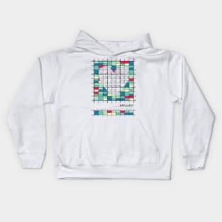 Mydoku_007_H001_004_F: Sudoku, Sudoku coloring, logic, logic puzzle, holiday puzzle, fun, away from screen Kids Hoodie